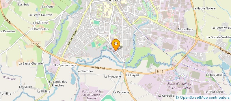 localisation de l'entreprise MADAME CORINNE BOUVET  FOUGERES