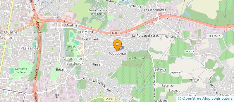 localisation de l'entreprise MADAME CORINNE CALMETTE à ARTIGUES-PRES-BORDEAUX