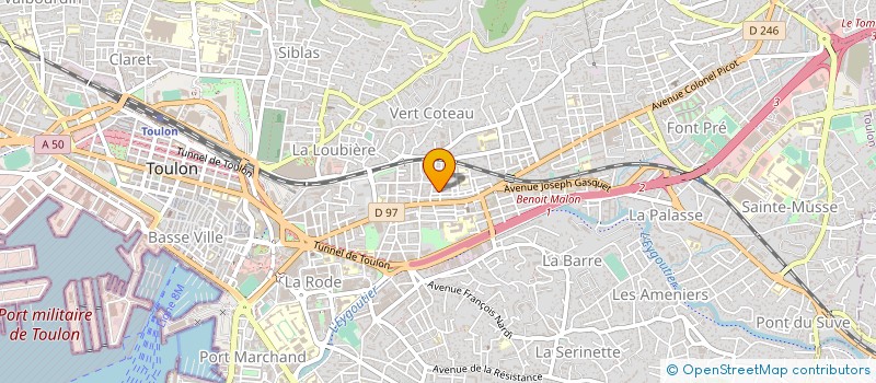 localisation de l'entreprise MADAME CORINNE CANTELE à TOULON