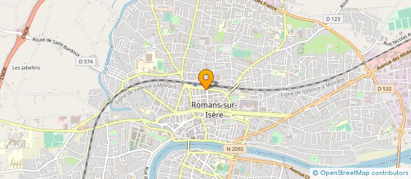 localisation de l'entreprise MADAME CORINNE CASSAGNE  ROMANS-SUR-ISERE