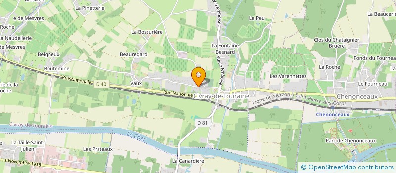 localisation de l'entreprise MADAME CORINNE CHAPLOT  CIVRAY-DE-TOURAINE