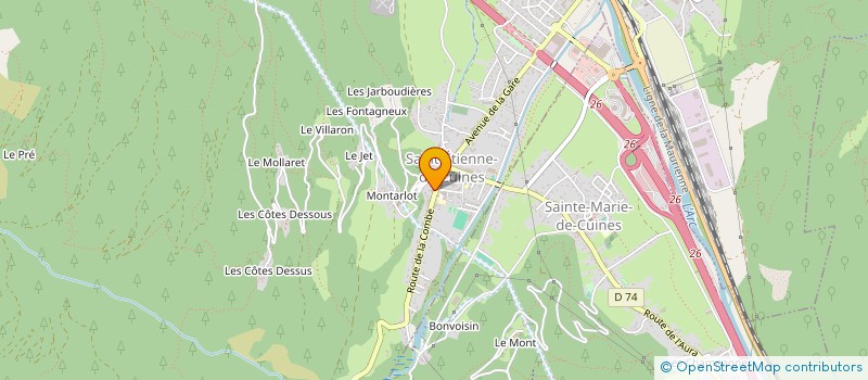 localisation de l'entreprise MADAME CORINNE CHAUVIN  SAINT-ETIENNE-DE-CUINES