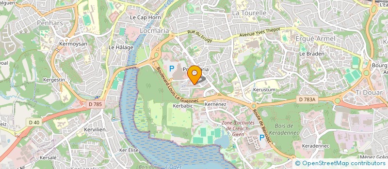 localisation de l'entreprise MADAME CORINNE CHRISTIEN  QUIMPER