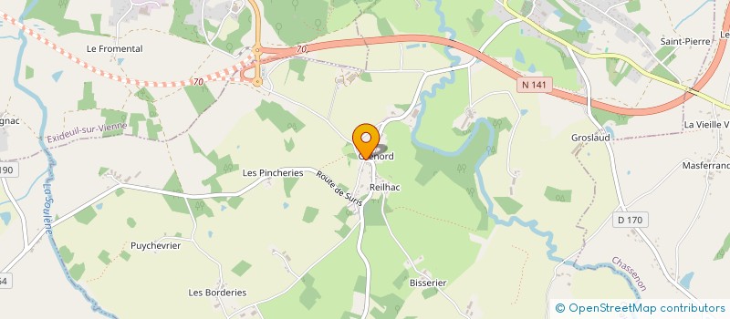 localisation de l'entreprise MADAME CORINNE CROUZILLE à EXIDEUIL-SUR-VIENNE