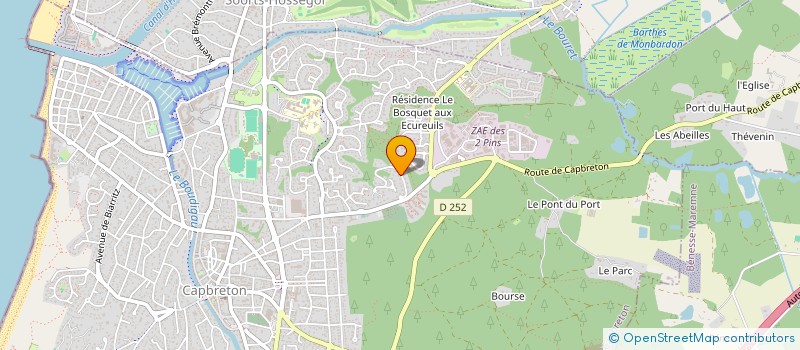 localisation de l'entreprise MADAME CORINNE CUBILIER  CAPBRETON