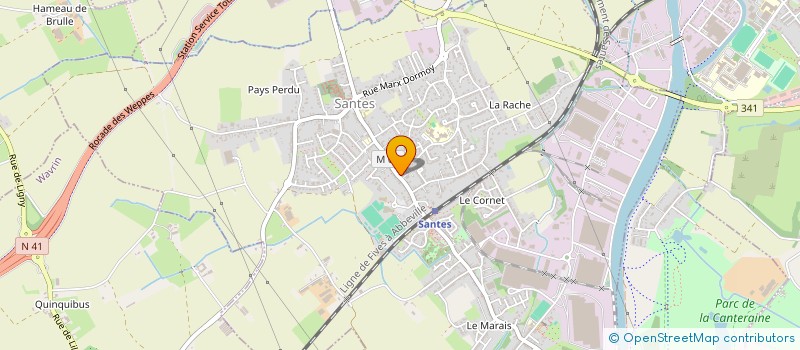 localisation de l'entreprise MADAME CORINNE DELATTRE à SANTES