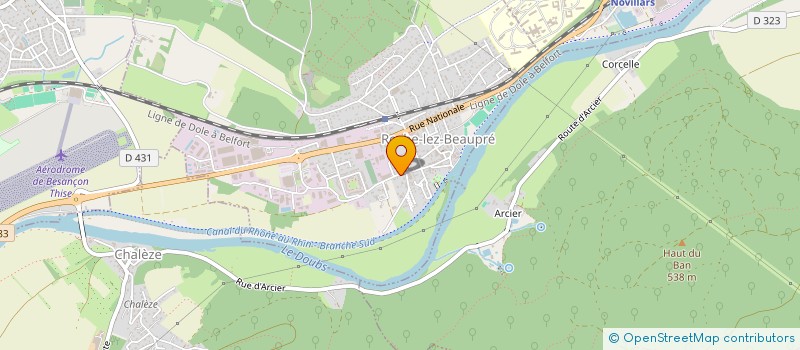 localisation de l'entreprise MADAME CORINNE DUJOURDY  ROCHE-LEZ-BEAUPRE