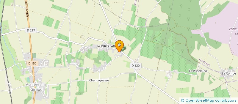 localisation de l'entreprise MADAME CORINNE FENET  ASNIERES-LA-GIRAUD