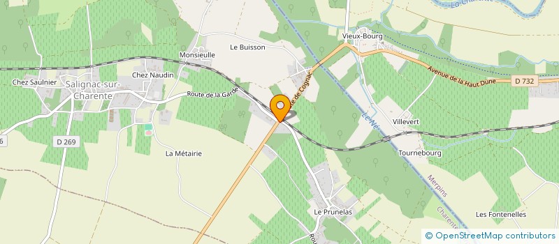 localisation de l'entreprise MADAME CORINNE FLAVIN  SALIGNAC-SUR-CHARENTE