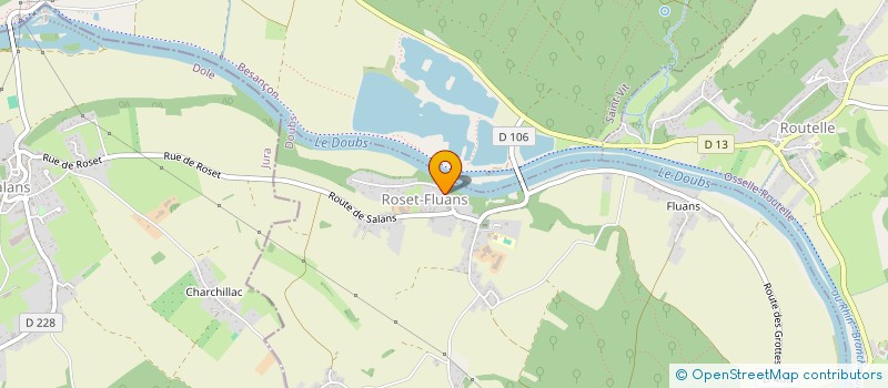 localisation de l'entreprise MADAME CORINNE GENRE  ROSET-FLUANS