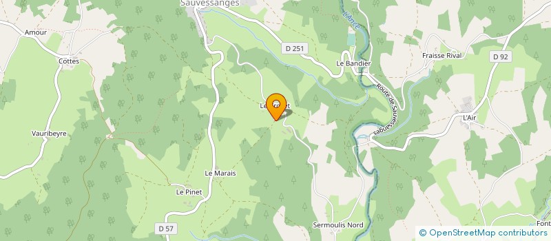 localisation de l'entreprise MADAME CORINNE GIRAUDON  SAUVESSANGES