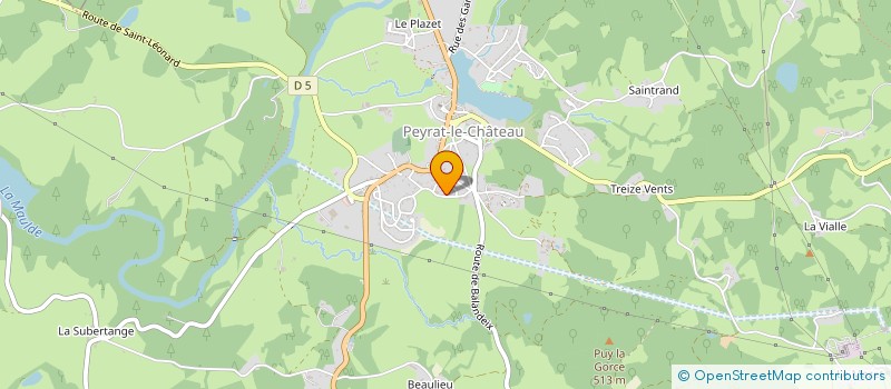 localisation de l'entreprise MADAME CORINNE GRAVELAT  PEYRAT-LE-CHATEAU