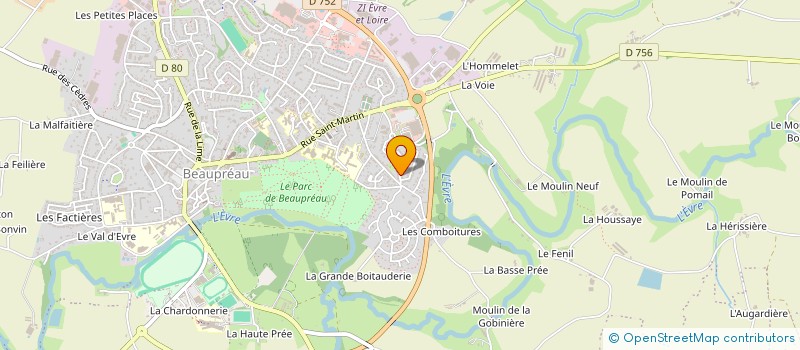 localisation de l'entreprise MADAME CORINNE GROSSEAU  BEAUPREAU-EN-MAUGES