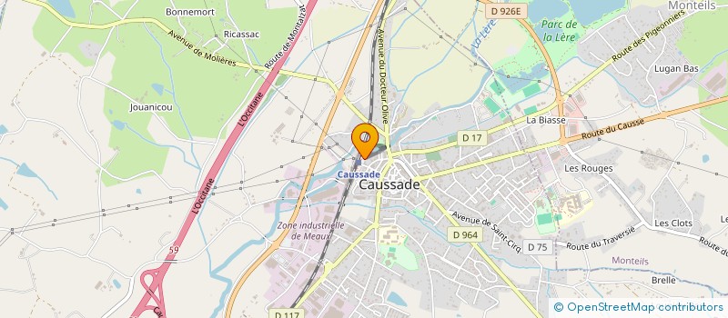 localisation de l'entreprise MADAME CORINNE HEBRARD  CAUSSADE