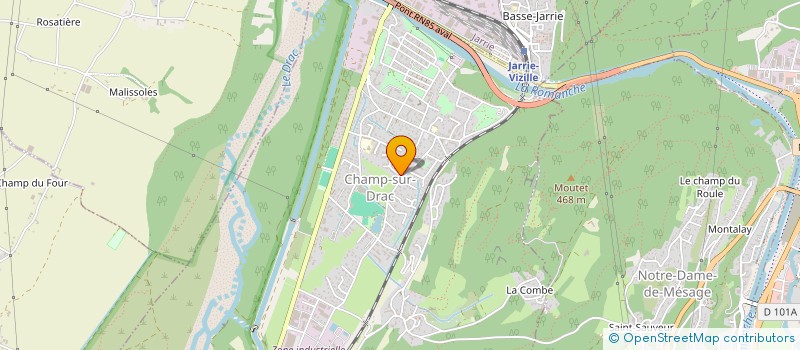 localisation de l'entreprise MADAME CORINNE JEAUGEY  CHAMP-SUR-DRAC