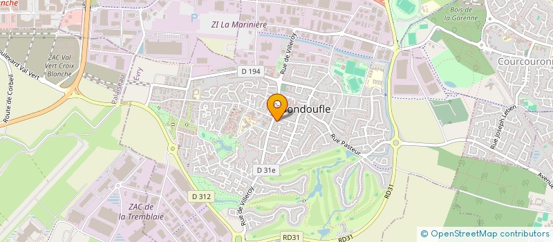 localisation de l'entreprise MADAME CORINNE LANGROMME  BONDOUFLE