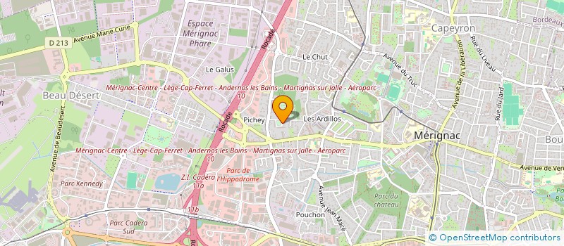 localisation de l'entreprise MADAME CORINNE LASCAUX  MERIGNAC