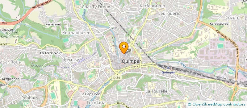 localisation de l'entreprise MADAME CORINNE LE BRUN  QUIMPER