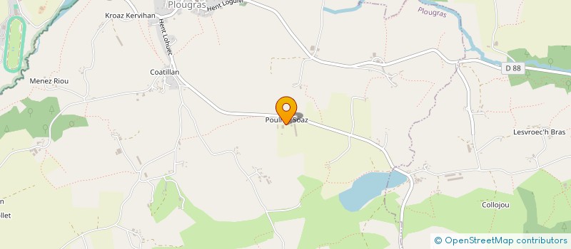 localisation de l'entreprise MADAME CORINNE LE ROUX  PLOUGRAS