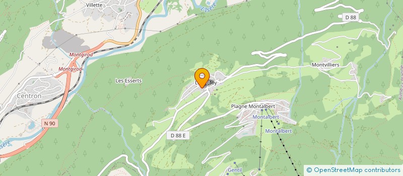 localisation de l'entreprise MADAME CORINNE MALOD à AIME-LA-PLAGNE