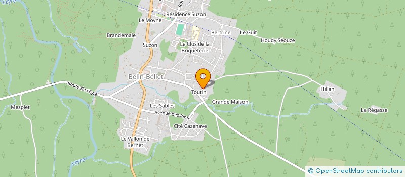 localisation de l'entreprise MADAME CORINNE MANO  BELIN-BELIET