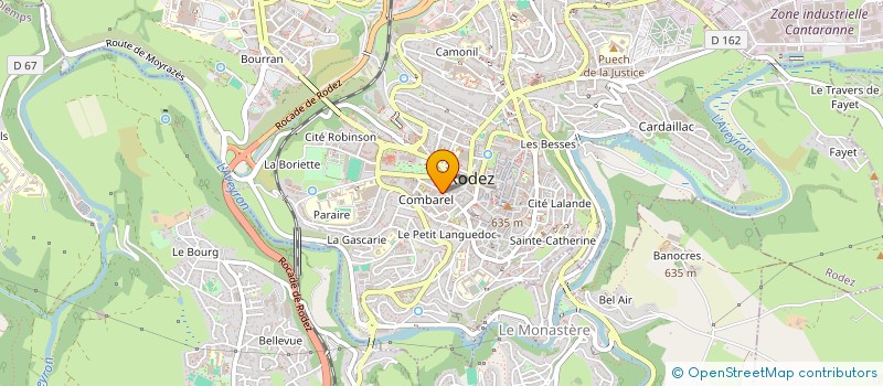 localisation de l'entreprise MADAME CORINNE MARTY à RODEZ