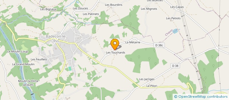 localisation de l'entreprise MADAME CORINNE MERIOT à BADECON-LE-PIN