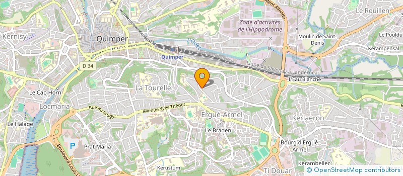 localisation de l'entreprise MADAME CORINNE MERRIEN  QUIMPER