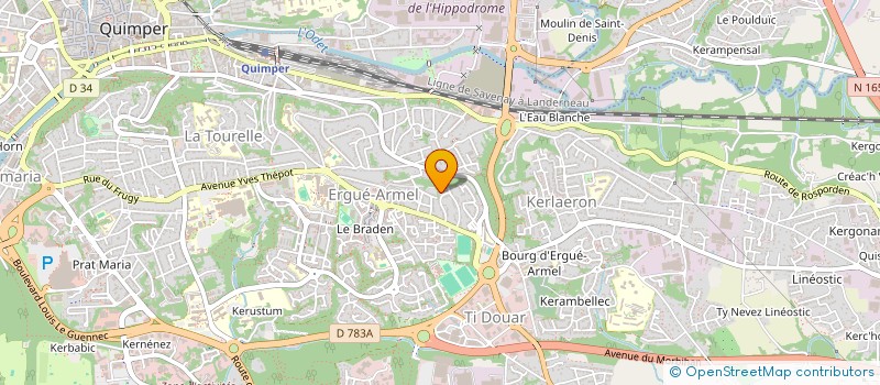 localisation de l'entreprise MADAME CORINNE MONDON à QUIMPER