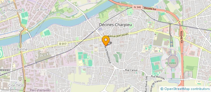 localisation de l'entreprise MADAME CORINNE MONNIER  DECINES-CHARPIEU