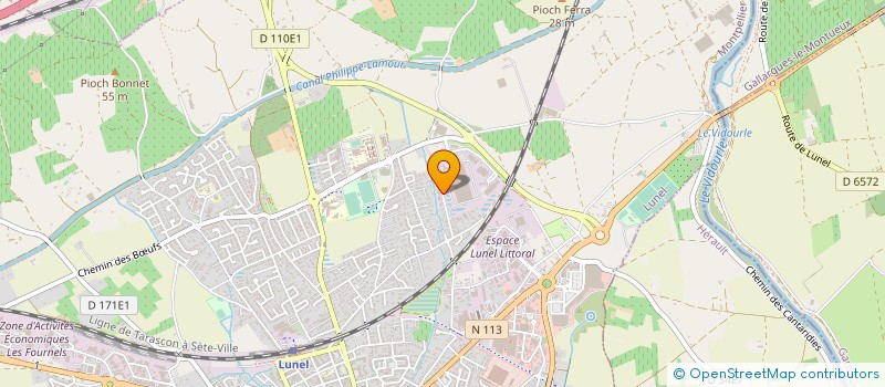 localisation de l'entreprise MADAME CORINNE NADAL  LUNEL