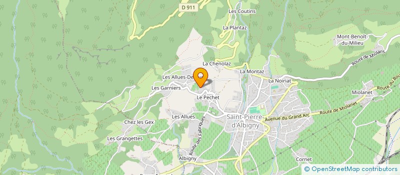 localisation de l'entreprise MADAME CORINNE PAVILLET  SAINT-PIERRE-D'ALBIGNY