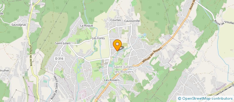 localisation de l'entreprise MADAME CORINNE PHILIBERT  SAINT-JULIEN-LES-ROSIERS