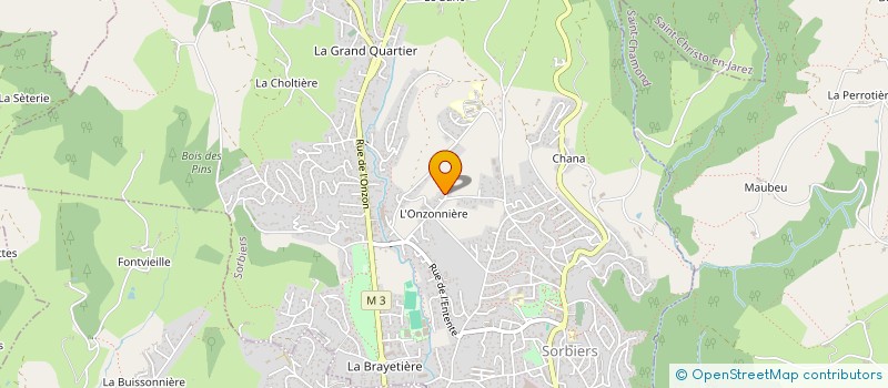 localisation de l'entreprise MADAME CORINNE PLASSE à SORBIERS