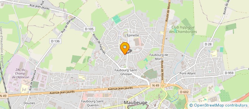 localisation de l'entreprise MADAME CORINNE SALLANDRE à MAUBEUGE