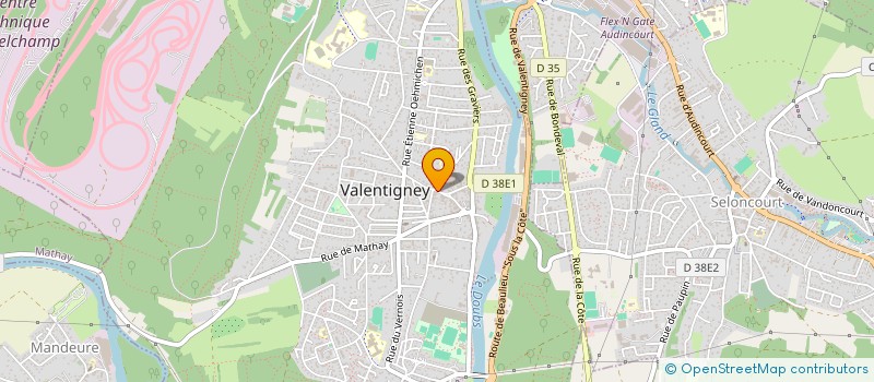 localisation de l'entreprise MADAME CORINNE SIRUGUET à VALENTIGNEY