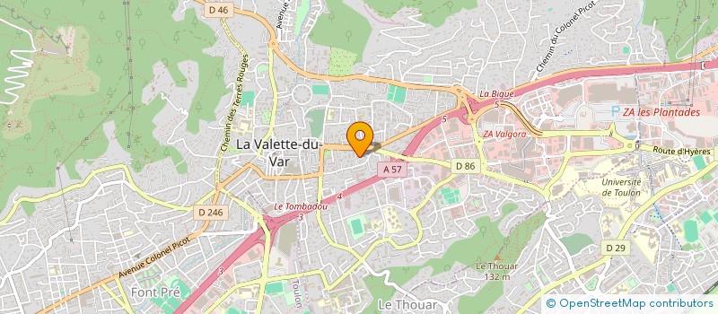 localisation de l'entreprise MADAME CORINNE SORIA à LA VALETTE-DU-VAR