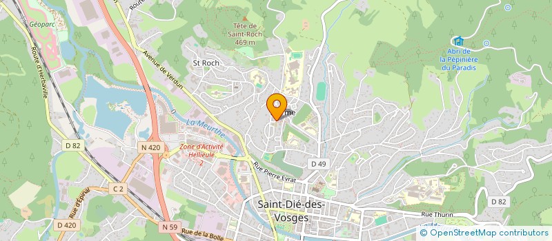 localisation de l'entreprise MADAME CORINNE STRACKAR  SAINT-DIE-DES-VOSGES