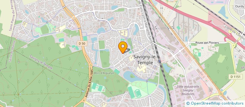 localisation de l'entreprise MADAME CORINNE TIENTCHEU  SAVIGNY-LE-TEMPLE