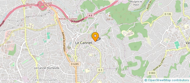 localisation de l'entreprise MADAME CORINNE TOSELLO  PEGOMAS