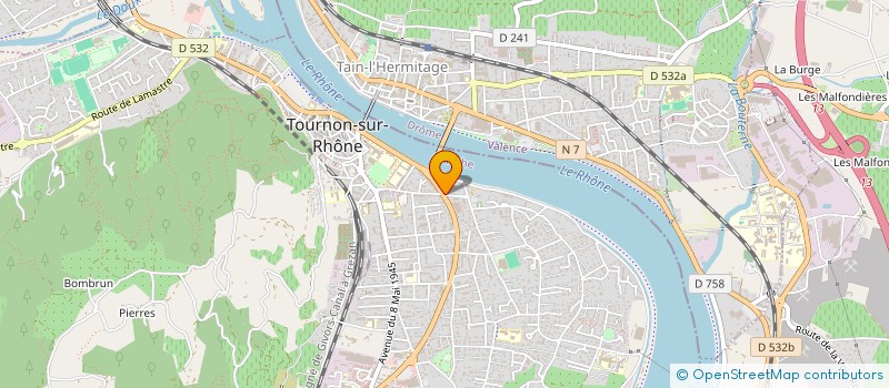 localisation de l'entreprise MADAME CORINNE TOURNIER à TOURNON-SUR-RHONE