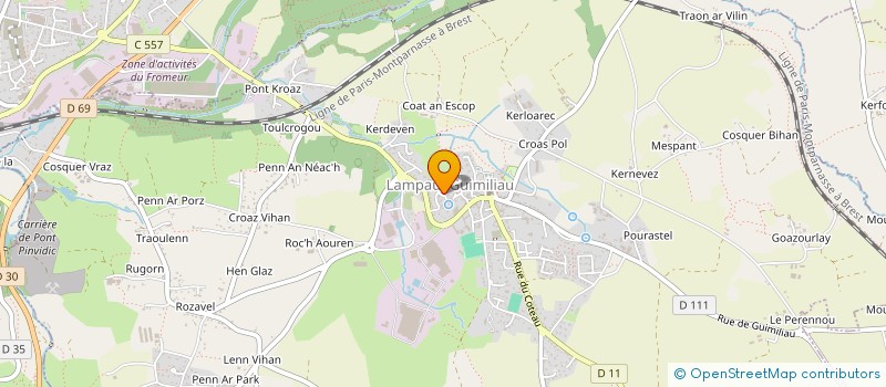 localisation de l'entreprise MADAME CORINNE VALLET  PLOUGOURVEST