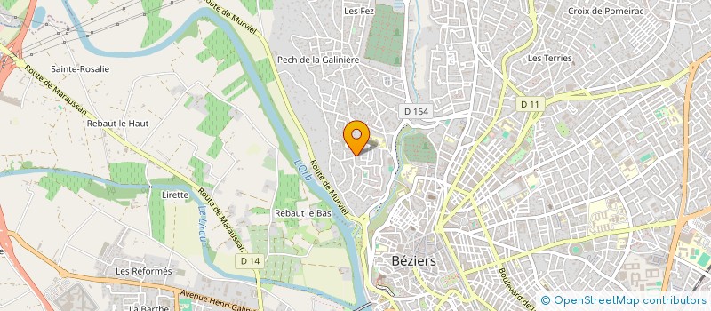 localisation de l'entreprise MADAME CORINNE VIDAL  BEZIERS