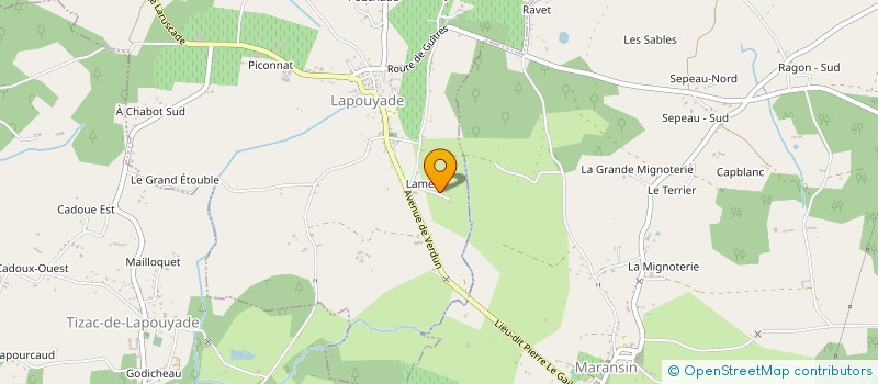 localisation de l'entreprise MADAME CORINNE VINCENT  LAPOUYADE