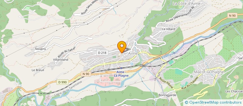 localisation de l'entreprise MADAME CORINNE VIONNET  AIME-LA-PLAGNE