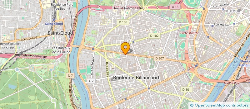 localisation de l'entreprise MADAME CORINNE WALGER  BOULOGNE-BILLANCOURT