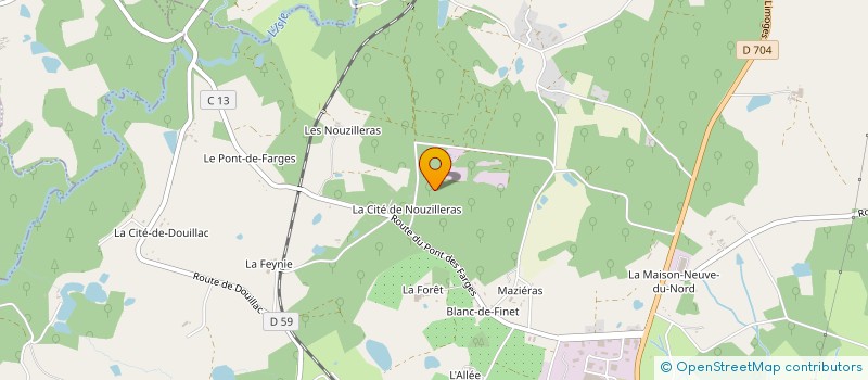 localisation de l'entreprise MADAME CORNELIA PECOUT à ST YRIEIX LA PERCHE