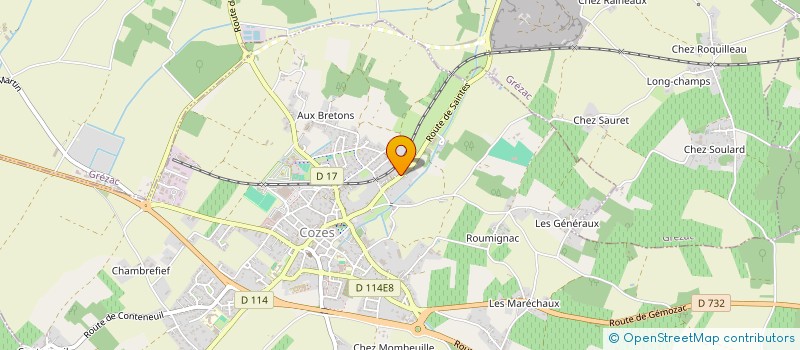 localisation de l'entreprise MADAME CORRINE BLANCHARD  COZES