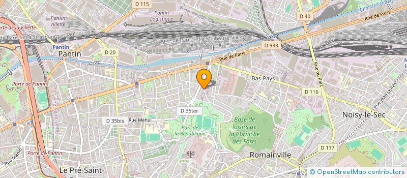 localisation de l'entreprise MADAME CORYSE RODRIGUES  PANTIN