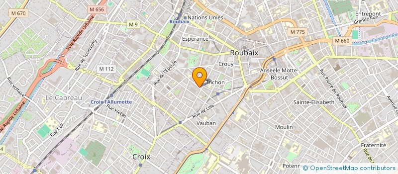 localisation de l'entreprise MADAME CRISTA PANDOLA  ROUBAIX